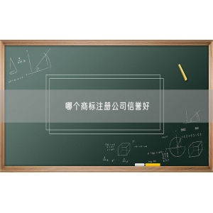 哪个商标注册公司信誉好